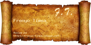 Frenyo Tímea névjegykártya